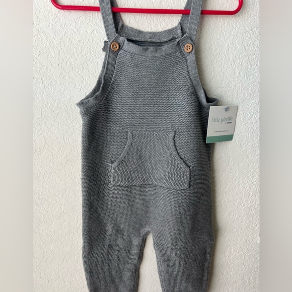 New Little Planet Baby Organic Sweater Knit Overalls - Picture 6 of 14